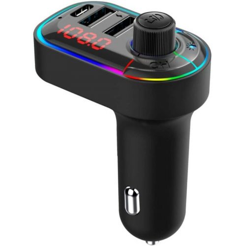 Car FM transmitter 7 színű led fénnyel (C12) (1579)