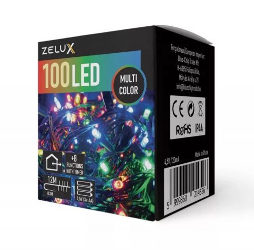 Zelux 100 led karácsonyi világítás elemes (ZX12MMC) (1400)