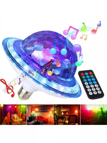 RGB led disco fényű, bluetooth hangszóróval mp3 lejátszó és party fény (RGB6W)